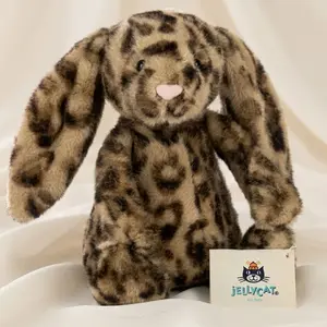Limited Edition Jellycat Cobblehop Leopard Bunny – Soft Luxury Plush with Dust Bag, NWT