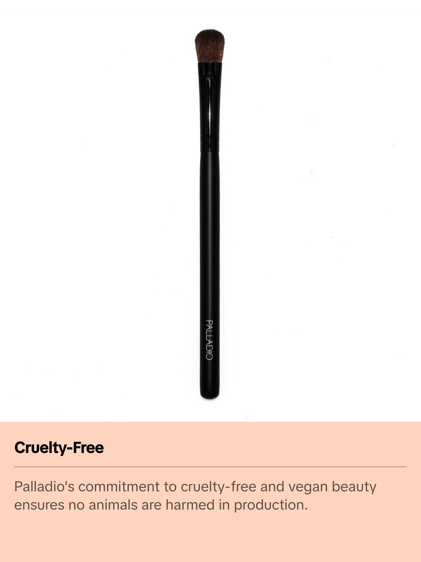 Palladio Shadow Blending Makeup Brush, Wide Brush Head, Flawless Blending, Smooth Finish, Synthetic Natural Bristles, Soft Feel, Comfortable Grip, Professional Application