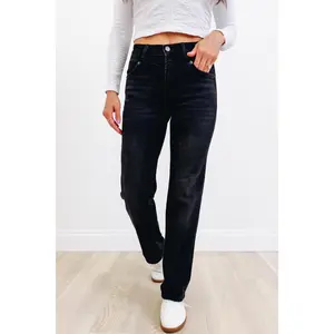 Hot Take By Denim BAR - Straight Leg Jeans - Black