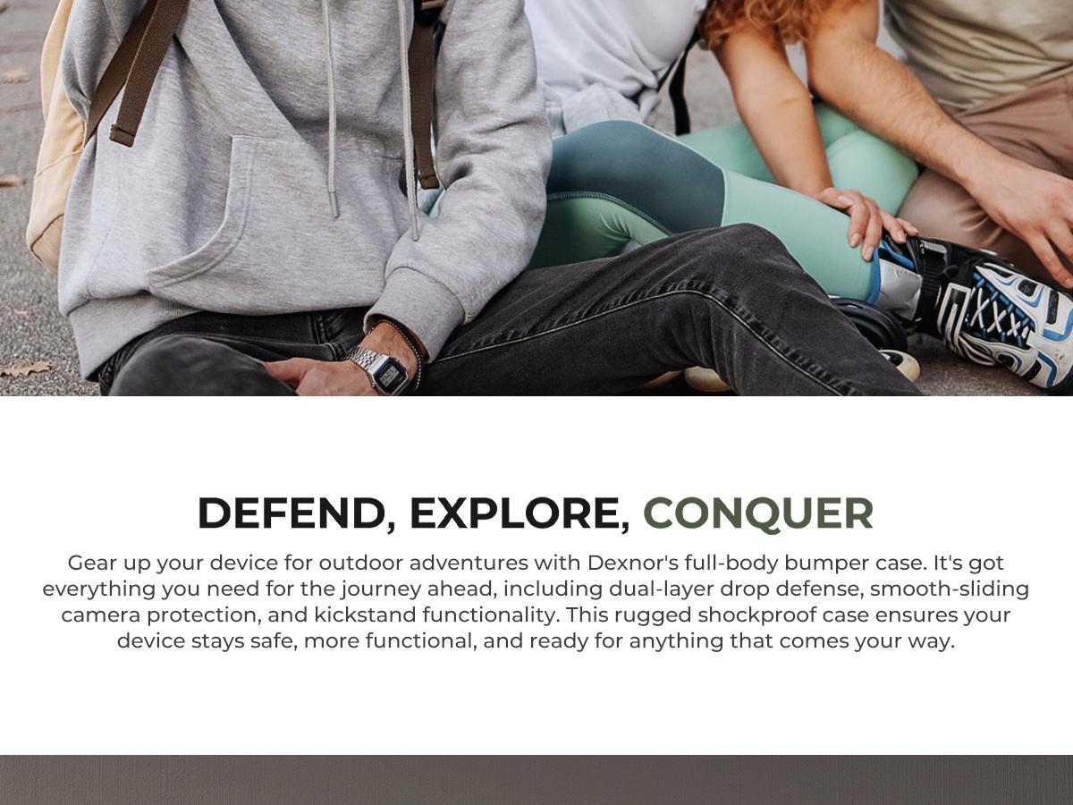 Dexnor for Samsung Galaxy S25 Ultra/S25 Plus/S25/S25 Edge Case with Built-in Slide Camera Cover & Screen Protector & Kickstand, Heavy-Duty Shockproof Rugged Case Full-Body Bumper Cover