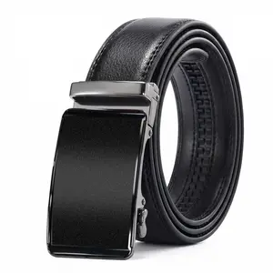 Durable Men's Leather Belt Scratch-Resistant Automatic Buckle Ratchet Belt Heavy Duty Work Casual Waistband Trim to Fit Dress Jeans Genuine Leather Glossy Quick release Adjustable versatile business style Outdoor Waist modern classic unique vintage new