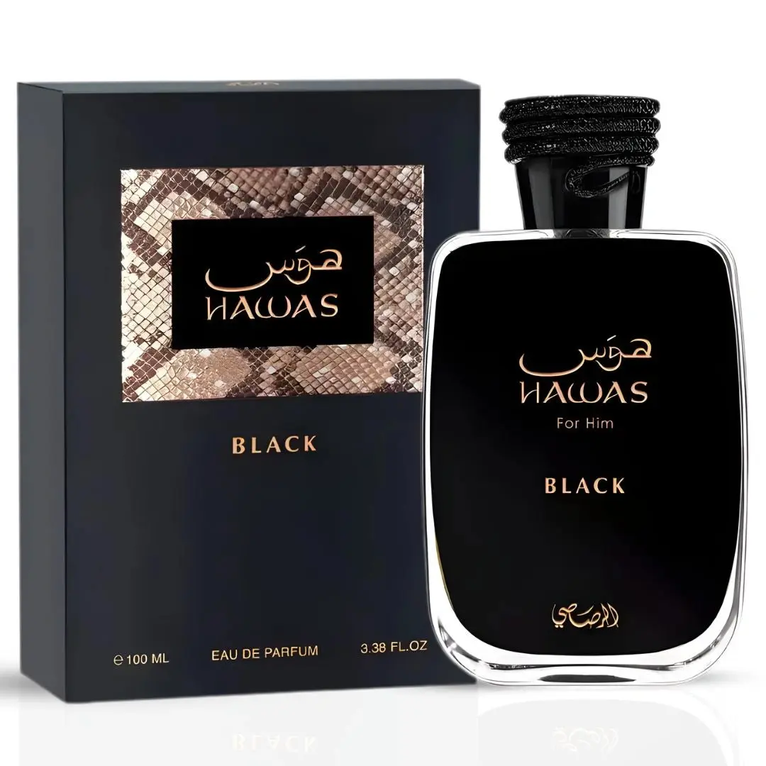 Hawas Black Eau de Parfum Spray 100ml (3.4 oz) by Rasasi