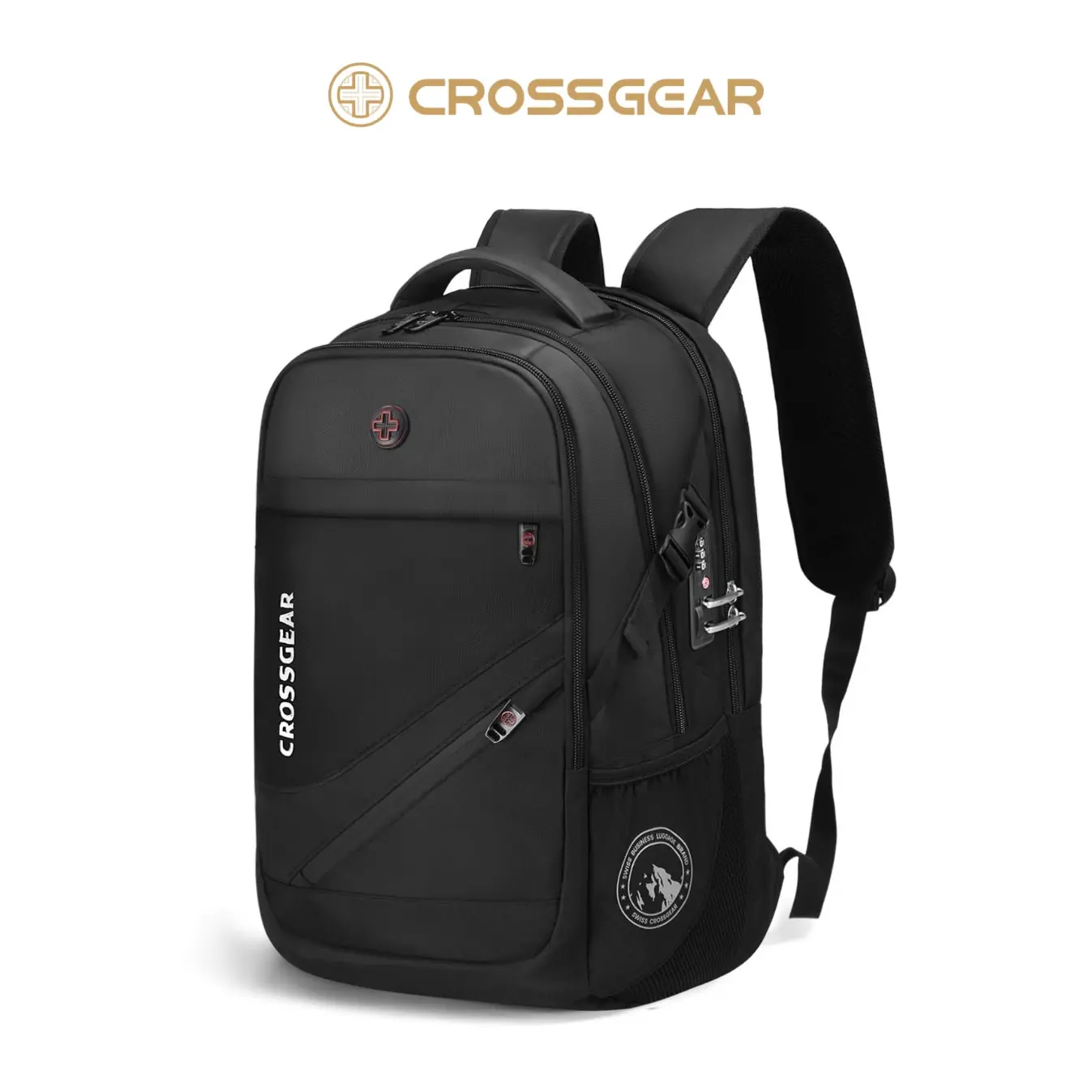 CROSSGEAR Travel Backpack,Carry on 17.3inch Laptop Compartment and Many Pocket,USB-C/USB-A Charging Ports, Anti-Theft,Water-Resistant, School Backpack,Business Computer Bag, Backpack for Men Women,Back to School,Backpack to School,tiktokstockup