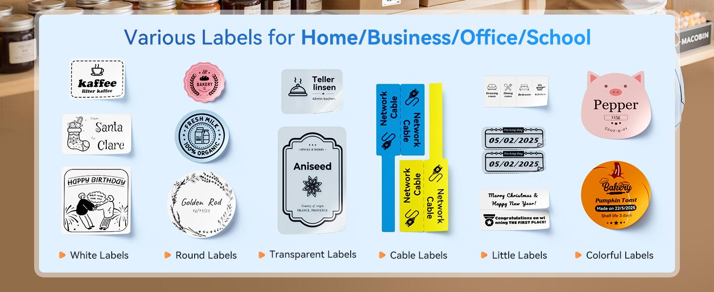 NIIMBOT B1Label Maker Machine with Tape, 2 inch sticker printer，Easy to Use for Office, Home, Business, 2 Inch Label Maker with 2'' x1.18'' Labels-230pcs/Roll