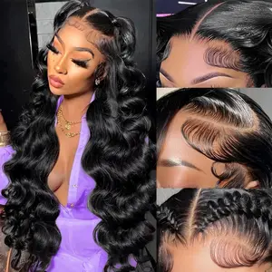 13x6 Body Wave Lace Frontal Human Hair Wigs 180% 30Inch 13x6 HD Transparent Lace Front Wigs 12A Pre Plucked Thin Knots summerwins