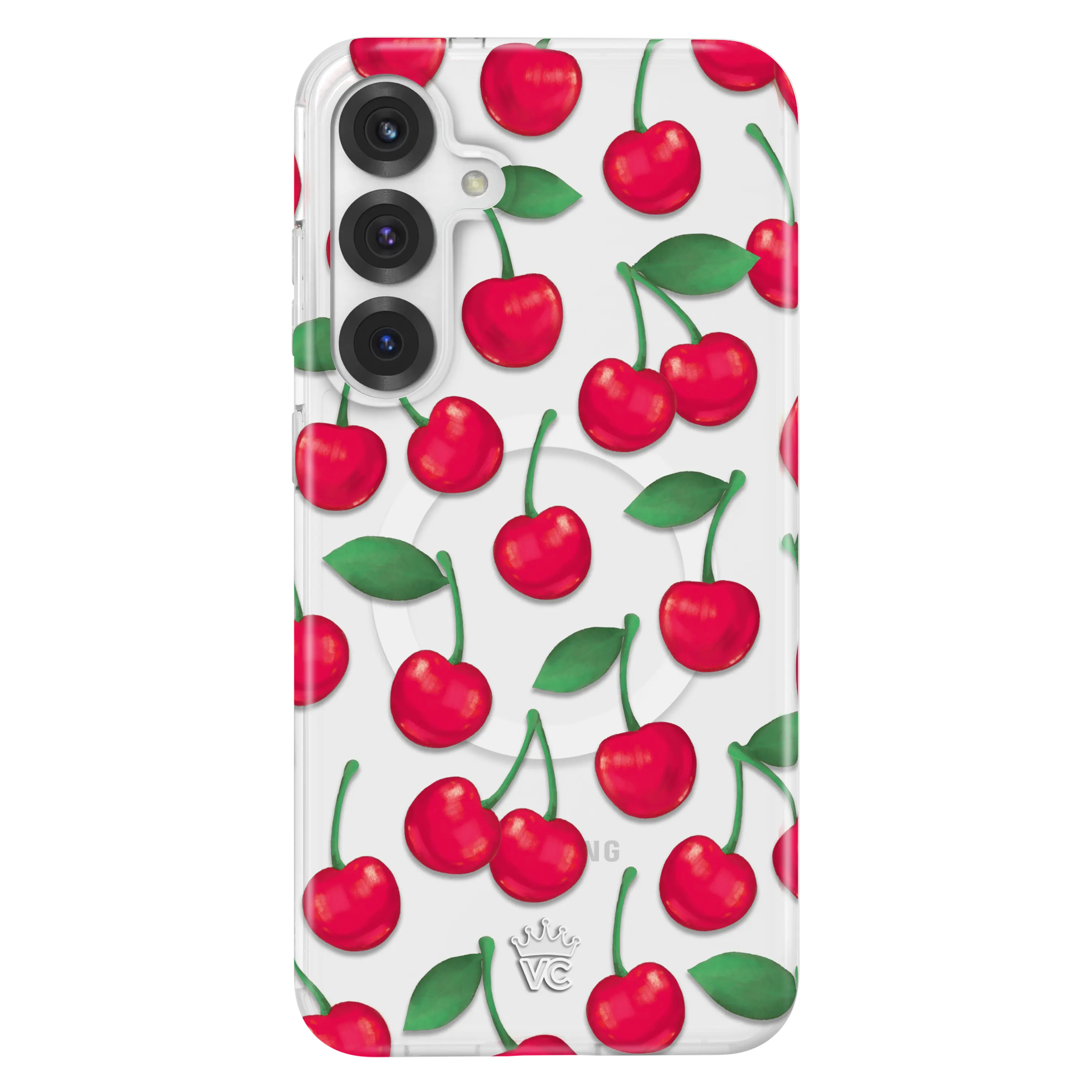 Limited Edition Very Cherry Protective Transparent Cover for Samsung Devices - Smartphone, Cellphone Accessory Case