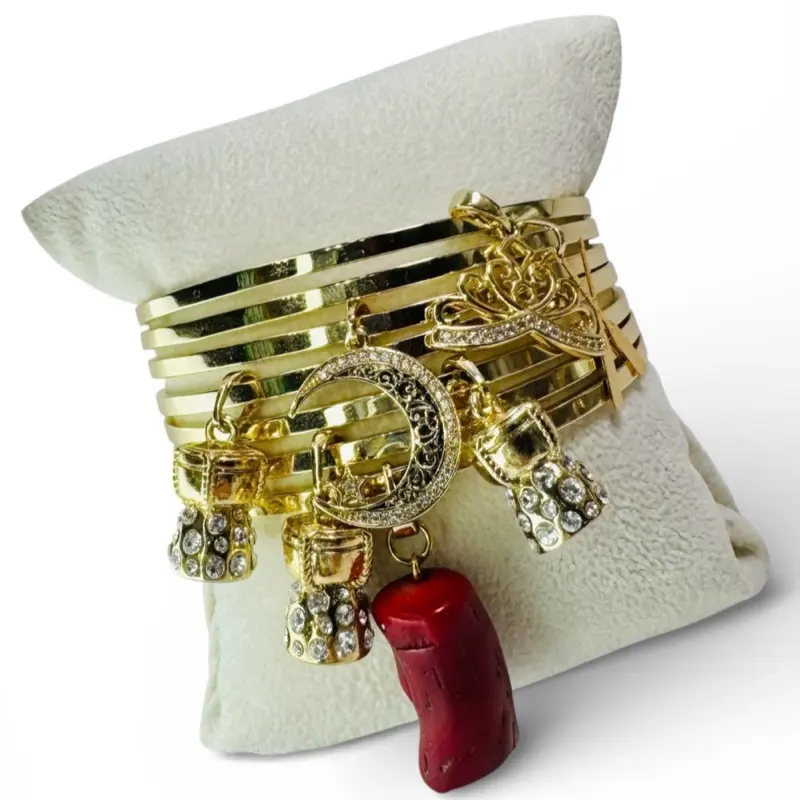 Pulseras de semanario Ibu Aña Charms Bracelet Multilayered Bangles