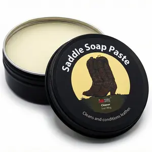 JobSite Saddle Soap for Leather - Leather Soap Cleaner & Conditioner - Restore & Soften Boots & Shoes - 3 oz