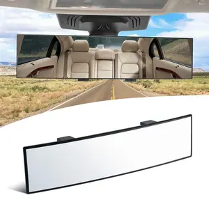 Joytutus Universal Upgraded 11.81 Inch Panoramic Convex Rearview Mirror for Car SUV Trucks Adjustable Buckles Anti-Fall Protection Effective Blind Spot Reduction Rearviewmirror