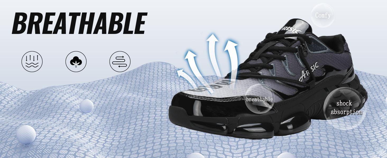 Steel Toe Shoes for Men IndestructibleWork Shoes Lightweight Steel ToeSneakers Non Slip Safety Shoes PunctureProof Composite Toe Shoes