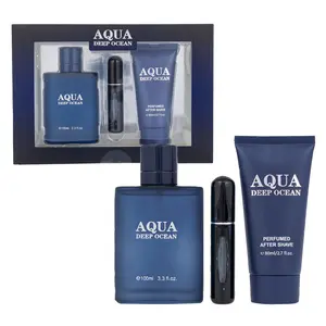 Aqua Deep Ocean Men's Fragrance Gift Set – 3PCS Eau de Toilette, After Shave & Travel Spray