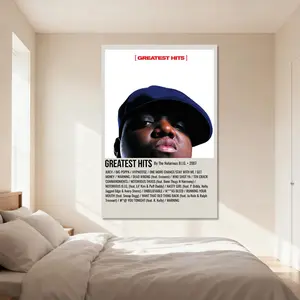The Notorious B.I.G. HomeDecor WallArt LivingRoom Canvas for Bedroom Decor Canvas Poster Aesthetic Office Bathroom Painting Picture Print Modern Family