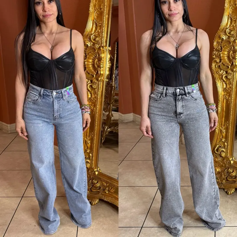 Berlin Iridescent Rhinestone Jeans