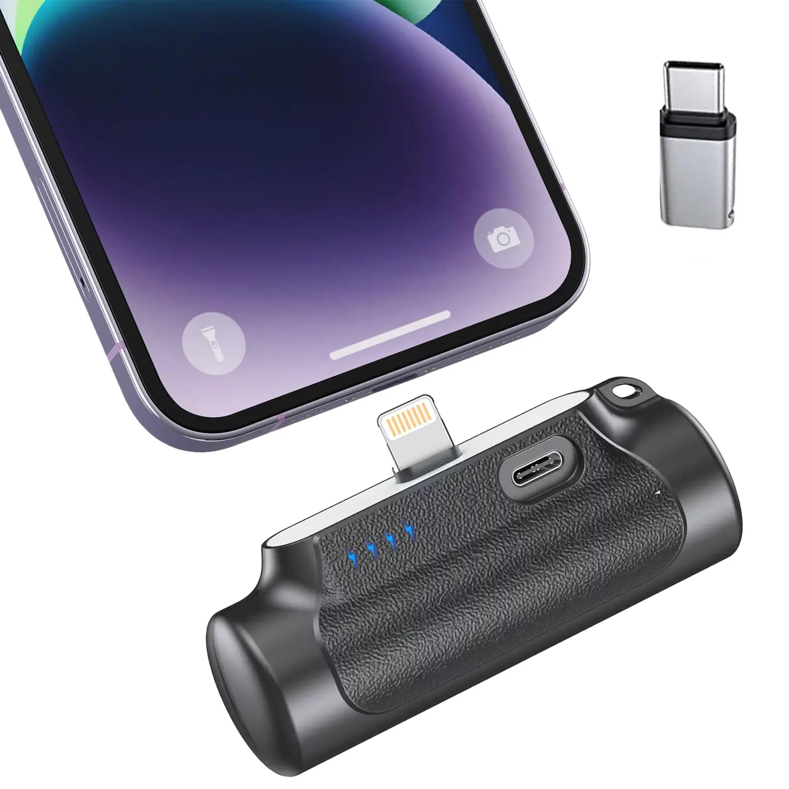 Father's Day Gift,Portable Charger, Power Bank, 6500mAh Mini Ultra Compact Portable Phone Charger Battery Pack for iPhone，Samsung S22 S21 Google iPad etc Accessories Smartphone(Black)