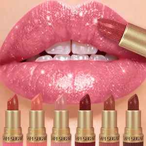 6 Color Luxury Shine Lipstick Set Long Lasting Gloss Makeup Waterproof Moisturizing No Stick Cup Lip Glossy Smooth Not Easy To Fade Lip tint Cosmetic