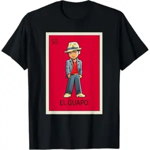 Unisex Crew Tee Mexican Lottery Designs Mexican El Guapo Handsome Man T-Shirt