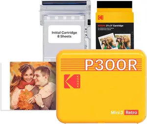 KODAK Mini 3 Retro 4PASS Portable Photo Printer (3x3 inches) 38 sheets Bundle