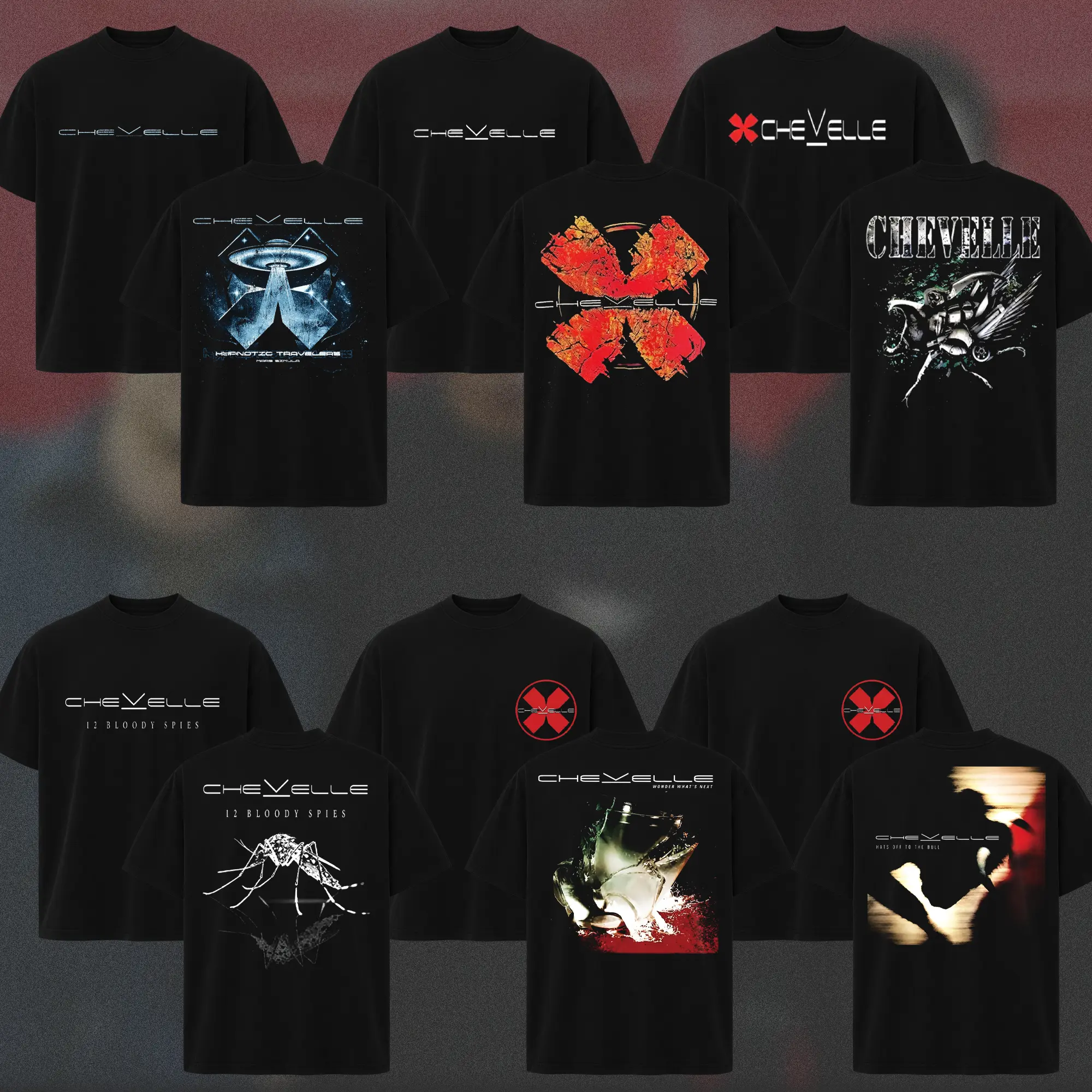 [COLLECTION] Chevelle Band T-Shirt Collection, Dark Alternative Metal Band Tee, 2000s Rock Inspired Shirt, Vintage Surreal Graphic Tee, Unisex Oversized Rock Band Tee, Gift for Alternative Rock Fans, Rock Music Shirt for Men & Women
