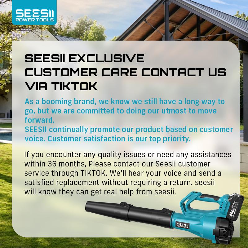 SEESII Leaf Blower Cordless Electric Leaf Blower/Snow Blower 780CFM/440MPH Brushless Motor 2x4000mAh Batteries Handheld Snow Blower Variable Speed Control Turbo Button Electric Blower for Lawn Care Debris Dust Removal Outdoorfun SEESII Leaf Blower Cordless Electric Leaf Blower/Snow Blower 780CFM/440MPH Brushless Motor 2x4000mAh Batteries Handheld Snow Blower Variable Speed Control Turbo Button Electric Blower for Lawn Care Debris Dust Removal Outdoorfun
