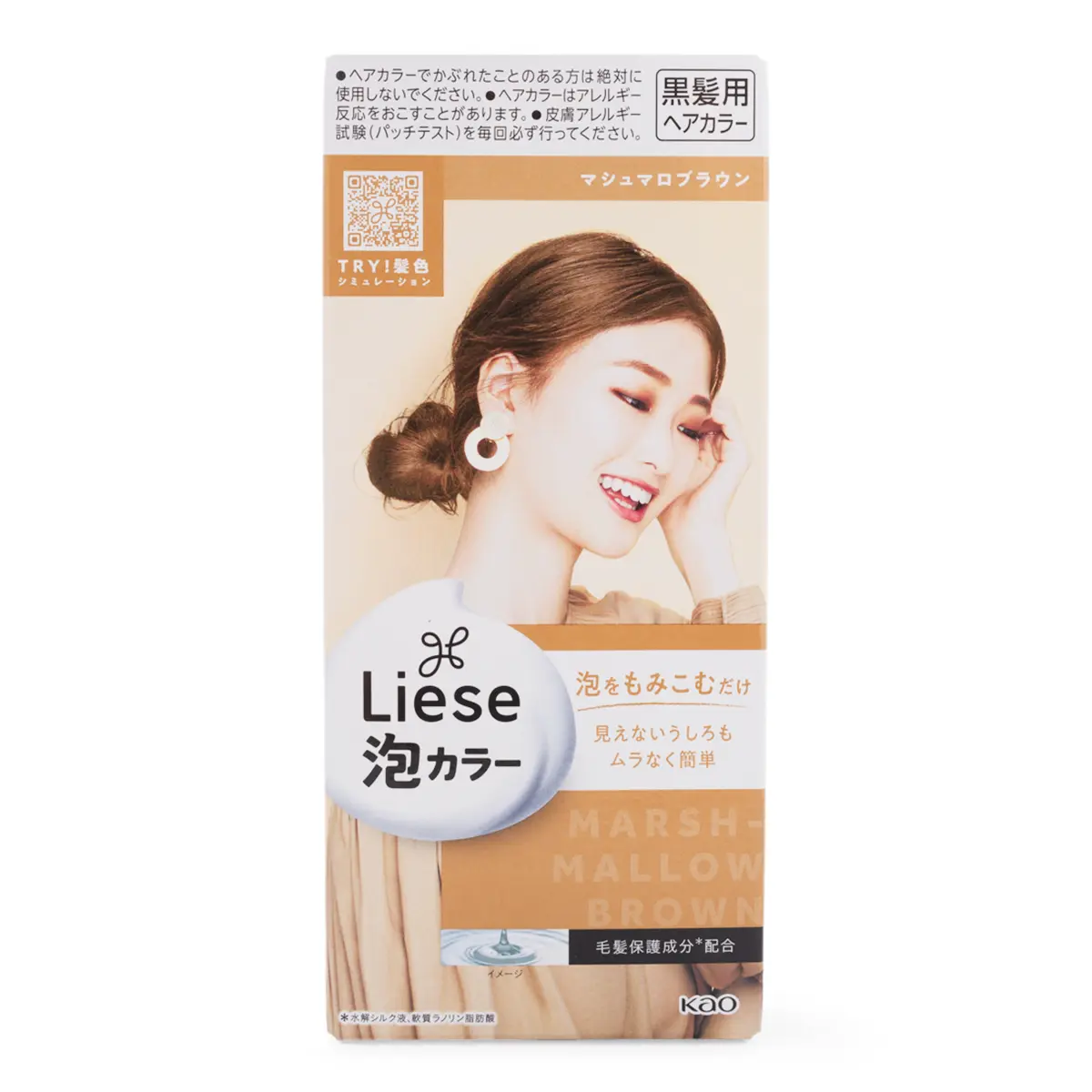 Kao Lyse Pretia Foam Color - Marshmallow Brown, 1 Each - Haircare Beauty Products, Pre-Mixed Non-Bleaching Permanent Color