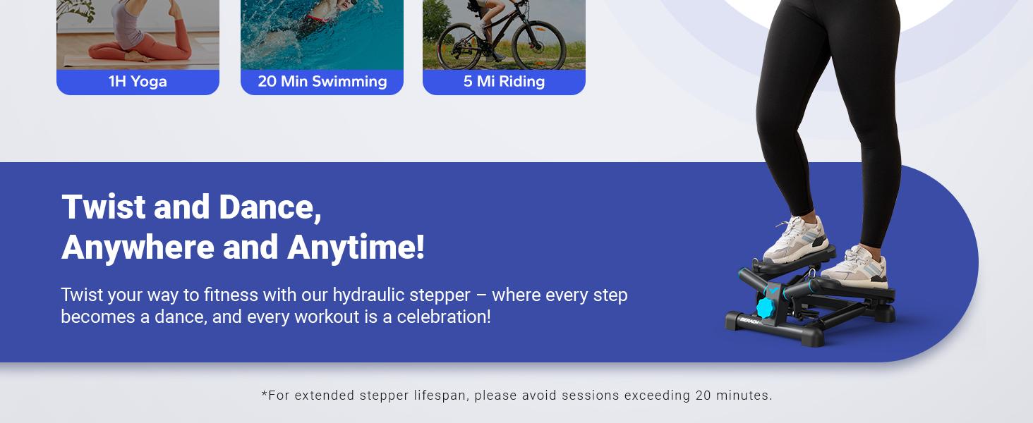 MERACH Steppers for Exercise, Stair Stepper with Resisitance Bands Mini Stepper with 330LBS Loading Capacity Fitness Equipment Home Gym TikTokShopBlackFriday