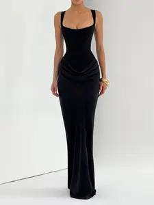 Elegant Corset Evening Dress Women Sleeveless Maxi Gown Formal Wear Formal Events Special Occasions Wedding Guest Party Dress