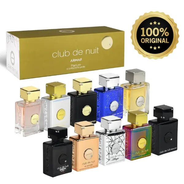 Armaf Club de Nuit Mini Gift Set | 5 ML x 10 PCS | Club De Nuit Intense Man, Sillage, Urban Man Elixir, Iconic, Club De Nuit Women, Milestone, Untold, Imperiale, For Men & Women