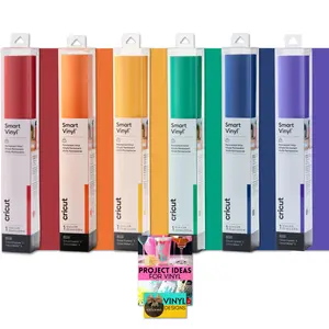 Cricut Smart Vinyl Rolls - 12in x 3ft Rainbow Vinyl Roll Bundle, 6 Count