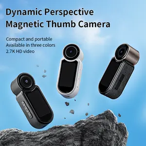 Thumb Action Camera, Thumb POV Portable Body Cam, Tiny Size, Hands Free, Mount Anywhere Magnetic Sport DV, Bike Cycling, Pet, Vlogging Card Water Proof, Anti-Shake,Tiktokcreators Ideal Gift for Girls, Boys Teenagers，Memory card not included