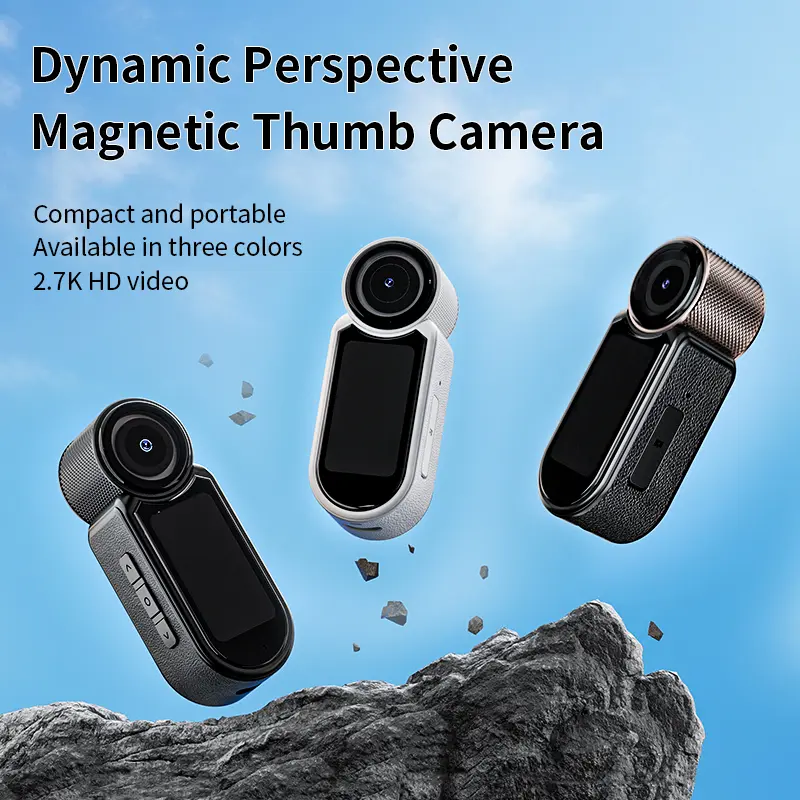 Thumb Action Camera - Tiny Magnetic Hands-Free Body Cam, Waterproof Anti-Shake Vlogging Tool, Mount-Anywhere Sport DV for Bike Cycling, Ideal for Tiktok Creators & Teenagers (Memory Card Not Included), Vlogging Camera, Camera For Vlogging