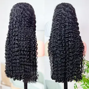 Raw Hair Roman Curly 13x4 Lace Frontal Wig Pre Plucked Hairline Invisible Knots Design 250% Density Roman Curly Wave Style 100% Human Hair Wig