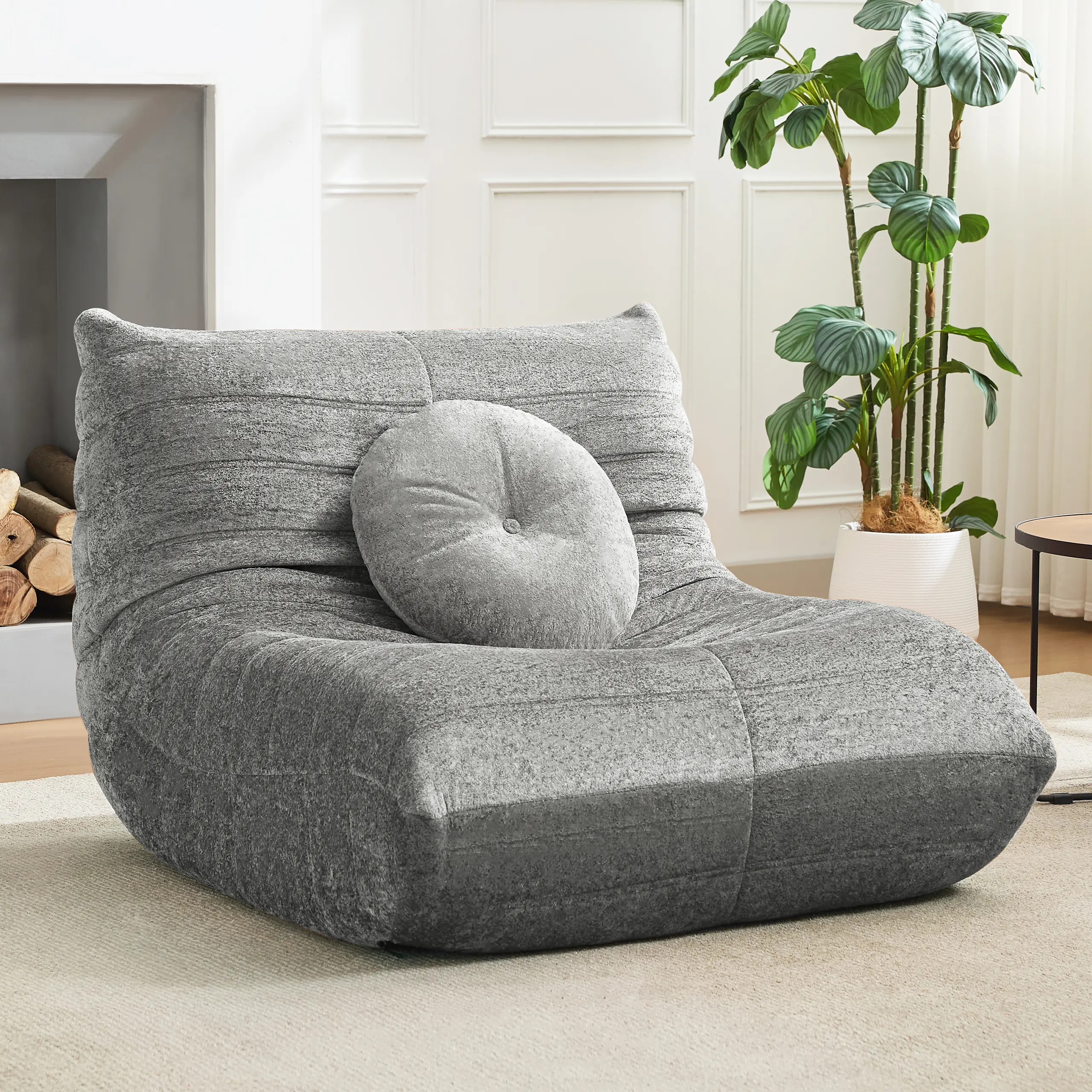 Bean Bag Chair, Togo Sofa Giant Bean Bags Chairs, Bean Bag Chair Adult, Togo Chair, Beanbag Chairs for Teens with High Density Foam Chair, Bean Bag Sofa with Pillow, Bean Bag for Living Room, Bedroom,