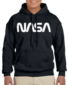 NASA Mens' Space Fashion Logo Pocket Sweatshirt Hoodie Pullover