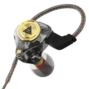 QKZ AK3 Portable Wired In-Ear Earphone, Wired Headphones With Mic, HiFi Subwoofer Noise Cancelling Wired Earphones for Game Sports, 3D Stereo Sound Headphones For Gym & Sports & Game,  monitor HiFi Heavy gaming  earbuds Headset