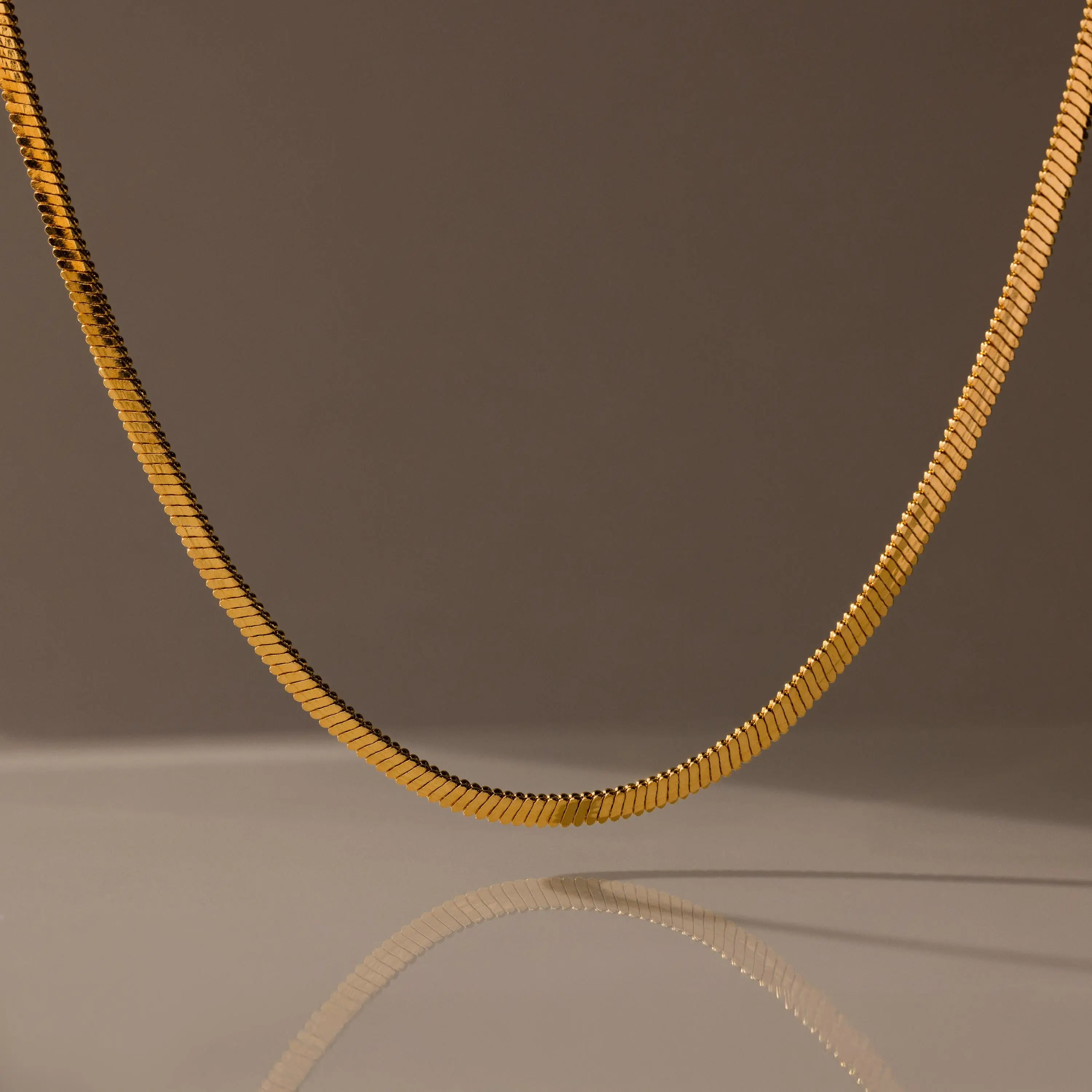 Bold Snake Chain Necklace by Caitlyn Minimalist - Chunky Layering Necklace in Gold & Silver - Statement Jewelry - Gift for Her