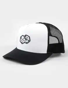 BRIXTON Dice Womens NetPlus® Trucker Hat, Black & White