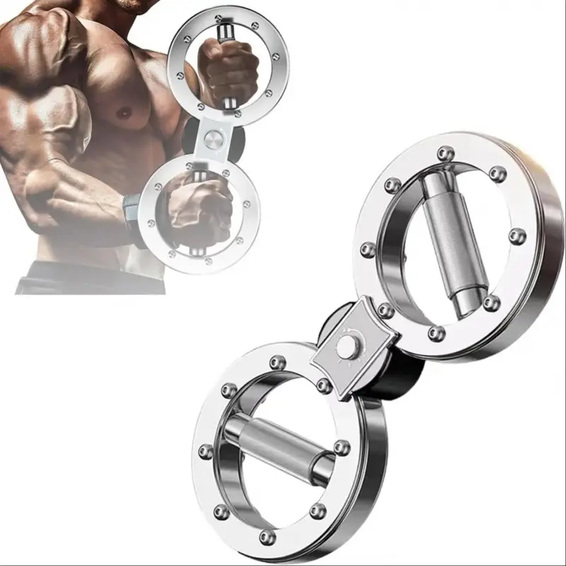 Adjustable 12-Lb Shoulder & Back Exerciser with Rotator, Anti-Slip Handle, Stainless Steel Components, Easy to Carry Forearm Trainer for Women & Men, 360-Degree Rotation, Home/Gym Strength Builder for Enhancing Strength & Rehabilitation
