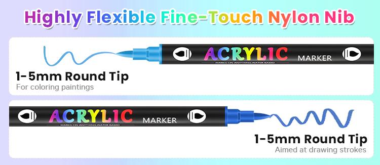 24/48/72/96/120 Color Dual-Tip Acrylic Marker Pen,Waterproof & Quick-Dry for Wood, Canvas,Stone, Glass & Rock Painting, DIY CraftslIdeal Easter gift 24/48/72/96/120 Color Dual-Tip Acrylic Marker Pen,Waterproof & Quick-Dry for Wood, Canvas,Stone, Glass & Rock Painting, DIY CraftslIdeal Easter gift
