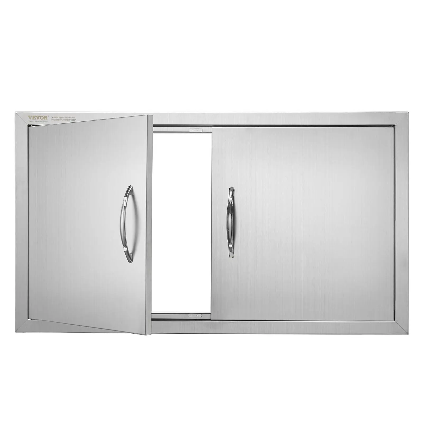 【SummerFinds】VEVOR BBQ Access Door, 34W x 19H Inch Double Outdoor Kitchen Door, Stainless Steel Flush Mount Door, Wall Vertical Door with Handles, for BBQ Island, Grilling Station, Outside Cabinet