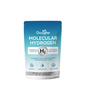 Hydrogen Water Tablets with Magnesium Glycinate, Daily Drink Supplement for Energy & Hydration Support, 60 Tablets Per Pack