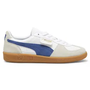 PUMA Mens Palermo Leather Lace Up Sneakers Shoes Casual - White