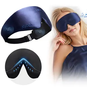 Bluetooth Sleep Headphones Eye Mask, Silk Soft Music Sleep Mask for Side Sleepers, Wireless Sleeping Mask for Travel, Airplane, Meditation, Relaxation