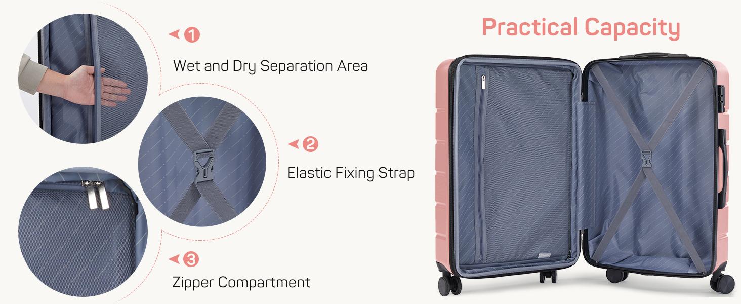 [Deal] Carry-On Luggage, Hard Shell Rolling Suitcase for Travel Expandable Lightweight with Spinner Wheels TSA Lock