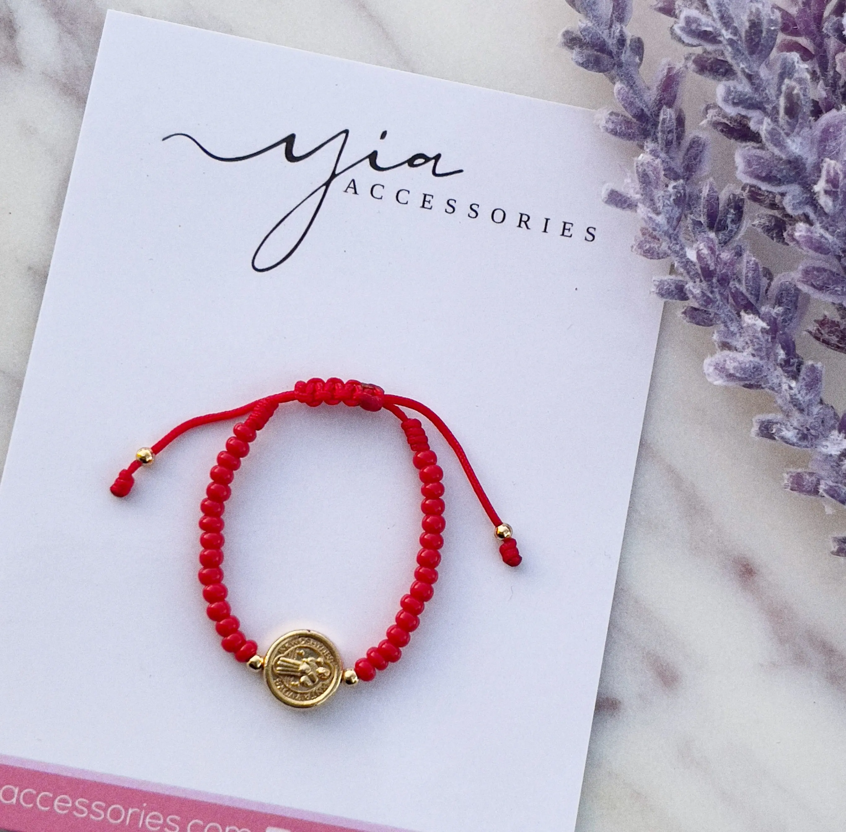Handmade San Benito Bracelet with Red Beads for Baby & Newborn, Red String Blessing and Protection Jewelry, Blessing Bracelet, Red Bead Bracelet