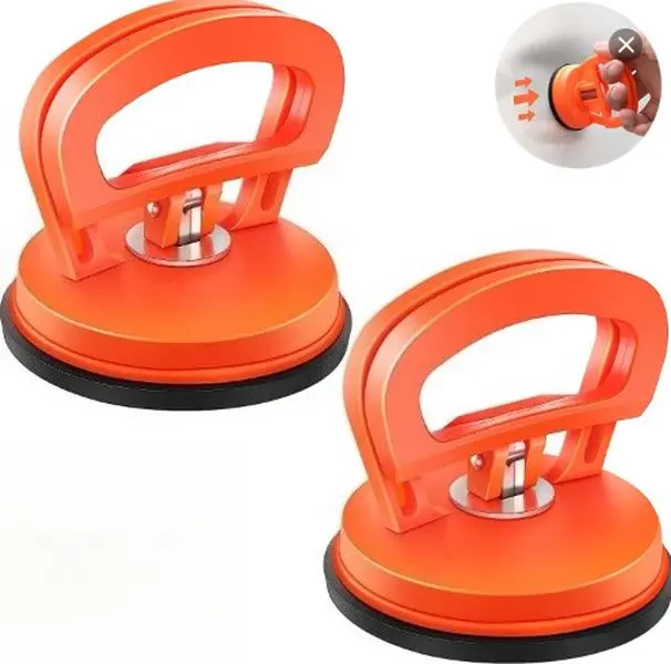 2-Pack Heavy Duty Rubber Car Dent Fix Suction Cup Hand Tool, Detachable Lever Auto Body Repair Kit, Portable for Glass Screen & Tile Moving