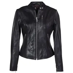 Schott 21141W Women's Lambskin "Cafe" Leather Jacket