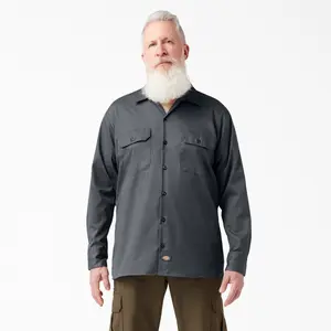 Dickies Men's Flex Relaxed Fit Long Sleeve Work Shirt, Relaxed Fit Lightweight, Workwear Style