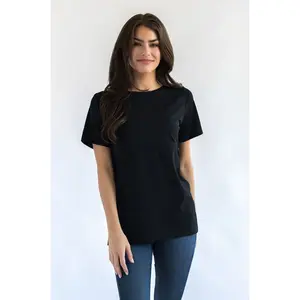 Classic Cotton Nursing Tee - Solid Black