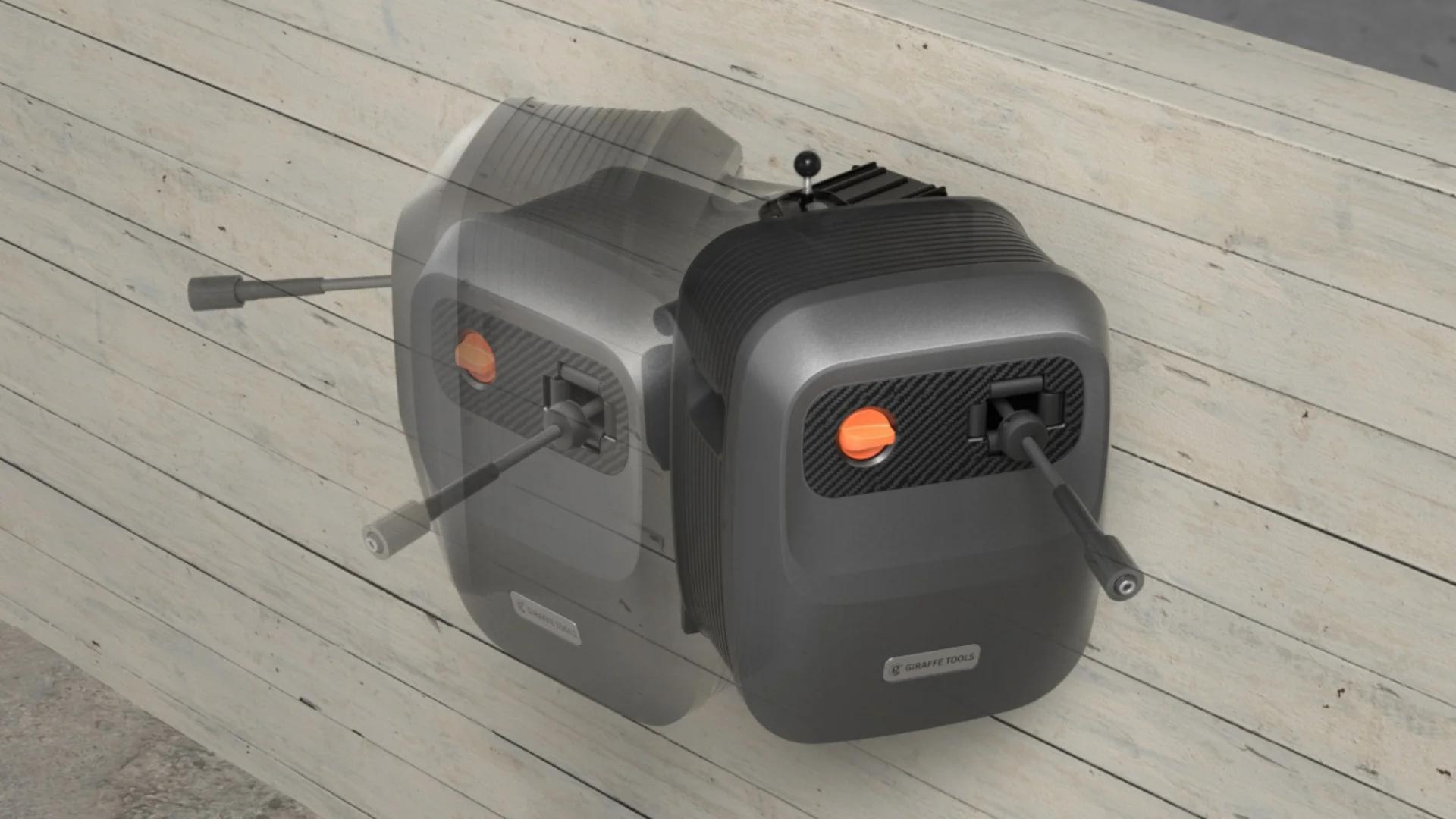 Giraffe Tools Grandfalls G20 Pro Pressure Washer 2400 PSI 2.0 GPM with 65FT Hose Reel 4 Nozzles 180° Swivel Bracket for Car Patios and More