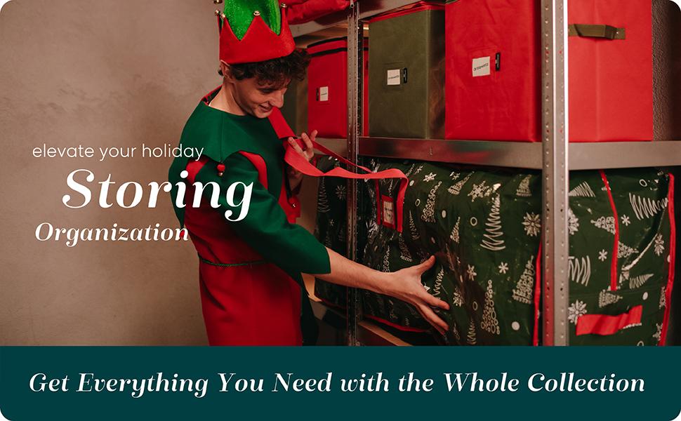 [New Deal] Christmas Tree Storage Bag - Stores 7.5 Foot Artificial Xmas Holiday Tree, Durable Waterproof Material, Zippered Bag, Carry Handles. Protects Against Dust, Insects and Moisture.